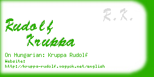 rudolf kruppa business card